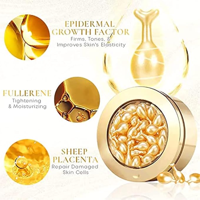 STRBOXONG FULLERENE OLIGOPEPTIDE KOREAN FIRMING CAPSULE MASK, FACIAL SERUM COLLAGEN ANTI-WRINKLE ANTI-AGING MOISTURIZING ESSENCE CAPSULE (150PCS) - Image 3